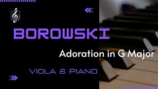 Felix Borowski  Adoration in G Major  Intermediate Viola and Piano [upl. by Rasec]