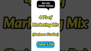 4 Ps of Marketing Mix  Elements of Marketing Mix 4ps marketingmix businessstudies shortsfeed [upl. by Dnalrag165]