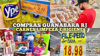 COMPRAS CARNES LIMPEZA E HIGIENE NO SUPERMERCADO GUANABARA RJ  MUITAS PROMOÇÕES  Caiçara e Carioca [upl. by Lechar]