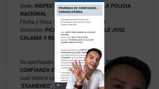 👮🏻‍♂️👮🏻🇪🇨Policía Nacional Convocatoria Polígrafo Control de Confianza Julio 2024 [upl. by Novehc]