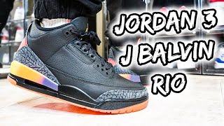 EARLY REVIEW LA PROXIMA COLABORACION ENTRE JORDAN BRAND Y J BALVIN  JORDAN 3 J BALVIN RIO [upl. by Gardol]