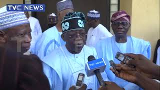 Watch Asiwaju Tinubus Reaction To Question About Osinbajos Declaration [upl. by Nitas]