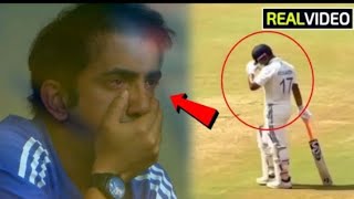 Gautam Gambhirs eyes filled with tears after seeing Rishabh Pant start crying out in Ind vs NZ test [upl. by Berty]