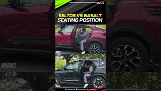 Seating Position Comparison between Kia Seltos and Citroen Basalt  Times Drive Green shorts [upl. by Demona]