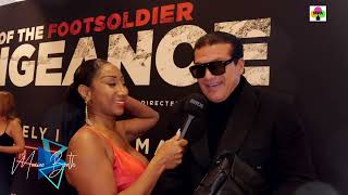 1st Premiere for ROTFS quotVengeancequot with Tamer Hassan being Interviewed by Maxine Booth [upl. by Nyletac]