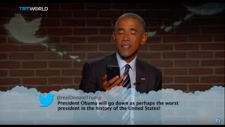 Obama reads mean tweets [upl. by Airbmac]