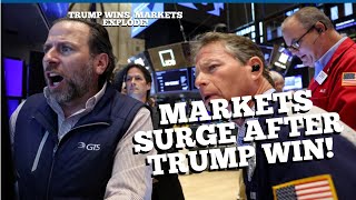 Dow futures surge 1200 points Russell 2000 futures jump 6 as Trump defeats Harris Live updates [upl. by Yrro14]