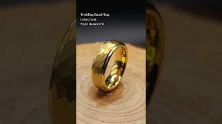 Wedding Band Ring  Gold amp Hammered [upl. by Jerald]