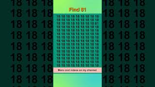 The simplest puzzle Find number 81 [upl. by Macgregor]