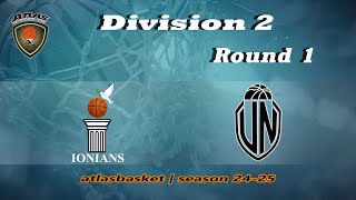 Atlasbasket  Div 2Round 1  IONIANS vs UNBROKEN [upl. by Elidad]