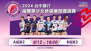 0912四 1600 LIVE ｜臺北鯨華 Kingwhale Taipei vs 新北中纖 CMFC ｜2024台中銀行福爾摩沙女排俱樂部邀請賽 [upl. by Ilyk]