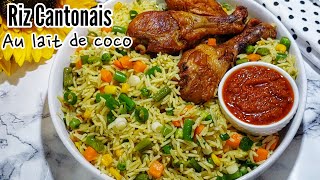 Riz Cantonais au Lait de Coco  Coconut Fried Rice [upl. by Bernardo]