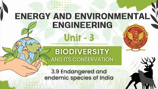 39 Endangered and endemic species of India  ES301 [upl. by Warila70]