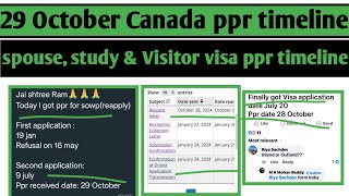 29 October Canada ppr timeline today  Sowp study visa work permit and sowp ppr timeline today [upl. by Raleigh]