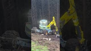 Menzi Muck M545X on 45 Degree Slope [upl. by Bores293]