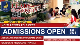 Lahore Leads University LLU Admission 2023  How To Apply In Leads University  LLU Fee Structure [upl. by Weidner]