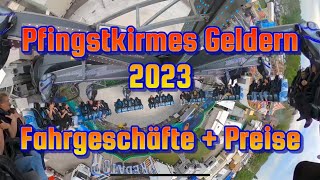 Pfingstkirmes Geldern 2023  Fahrgeschäfte  Preise [upl. by Acalia]