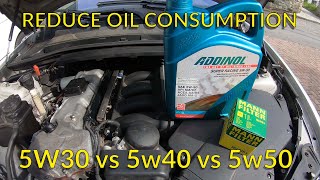 Can A Thicker Oil Help Reduce Oil Consumption We Compare a 5w30 5w40 and 5w50 oil  BMW E90 N52 [upl. by Warfeld203]