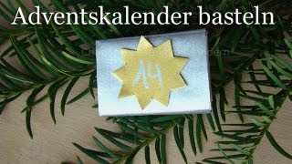 Adventskalender selber basteln  Einfachen Weihnachtskalender selber machen [upl. by Qiratla]