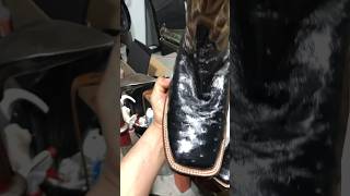 Justin Boots Resole cedarparktx bootrepair texans texans westernboots cowgirlboots boots [upl. by Ahsyas]