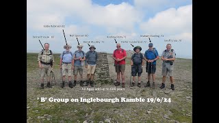 Sefton Road Ramblers on Ingleborough Ramble 26 6 24 movie [upl. by Kirt]