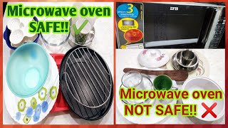 Utensils used in Microwave Oven in detail  Different types of cookware Microwave Convection Oven [upl. by Adnuhsor]