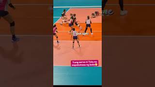 Yung serve ni Tots ibang klasi talaga shortvideo volleyball creamlinecoolsmashers ytshorts [upl. by Ettari]