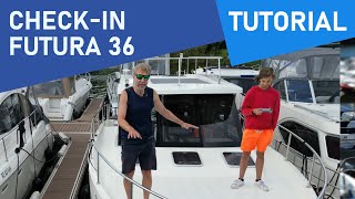 Hausboot mieten 2023 Futura 36 quotMüritzcruiserquot  Einweisung und Übergabe Tutorial and CheckIn [upl. by Herbie]