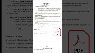 BSc Chemistry Syllabus [upl. by Gottfried737]