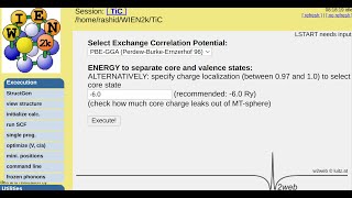 WT02 Initialization and SCF calculation using PBEGGA exchange correlation potential in WIEN2k [upl. by Teage]