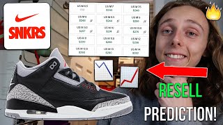 JUST SHOCK DROPPED🙏 AIR JORDAN 3 quotBLACK CEMENTquot 2024 RESELL PREDICTIONSTOCK RUMORS [upl. by Akcinat]