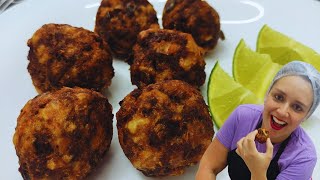 COMO FAZER BOLINHO DE CARNE DE BOTECO  FEITO COM PÃO [upl. by Georgiana]