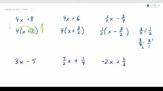 Factor Coefficient of x From Binomial [upl. by Behnken]