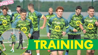 Sargent Normann amp Kabak involved Norwich City training ahead of Watford H  The Pink Un [upl. by Adiahs424]