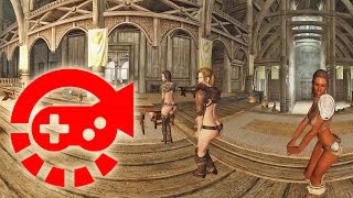 360° Video  Bo Peep Dance in Dragonsreach Skyrim [upl. by Aivalf72]