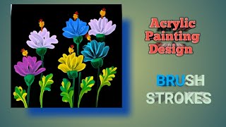 Acrylic Flower Painting Ideas For Beginners  Acrylic Painting  Acrylic Painting Design 3 [upl. by Filbert]