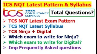 TCS NQT Latest Exam Pattern  Syllabus  Total Questions  Total Time  Foundation  Advanced [upl. by Ekoorb]