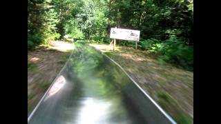 Bobslee Alpine Slide Bobsled Roller Coaster POV Plopsa Coo Belgium [upl. by Montfort]