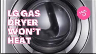 ✨ LG Gas Dryer Won’t Dry  3 Minute RESET  FIX ✨ [upl. by Viglione694]