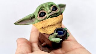 Come fare Baby Yoda in Fimo  Tutorial The mandalorian Star Wars Parte 2 [upl. by Trow916]