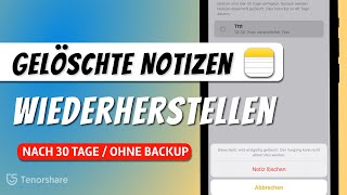 iPhone Gelöschte Notizen wiederherstellen  ohne Backup 2024 [upl. by Sabba250]