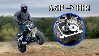 Ultimate Enduro Racing Mini Bike Build  TrailMaster Hurricane 200X  Tillotson 225cc Swap [upl. by Trilbi]