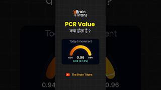 What is PCR value in option trading  Put Call Ratio shortvideo [upl. by Mulry976]