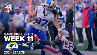 Los Angeles Rams vs New England Patriots Game Highlights  NFL 2024 Season Week 11 [upl. by Eneleoj407]