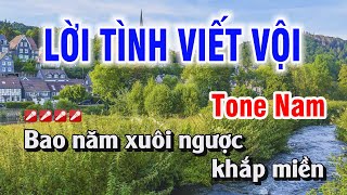 Lời Tình Viết Vội Karaoke Tone Nam Nhạc Sống  Nguyễn Duy [upl. by Angid868]