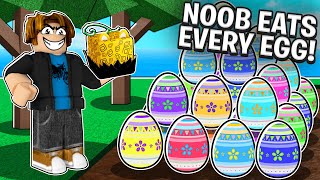 EATING EVERY FRUIT I FIND FOR 24 HOURS EASTER EGGS Roblox blox Fruits [upl. by Ire9]