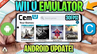 🔥 CEMU ANDROID V16  SETUPSETTINGSASSASSINS CREED TEST  WII U EMULATOR BIG UPDATE [upl. by Otxis]