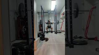 Squatting 205x6 rock music squat squats lift workout homeworkout maxreps heavy [upl. by Tansy901]