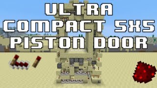 Smallest 5x5 Piston door tutorial 950 blocks Works in 147 [upl. by Eidnac]