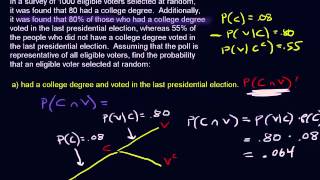 Conditional Probability  Part 3  Word Problems [upl. by Shimberg]